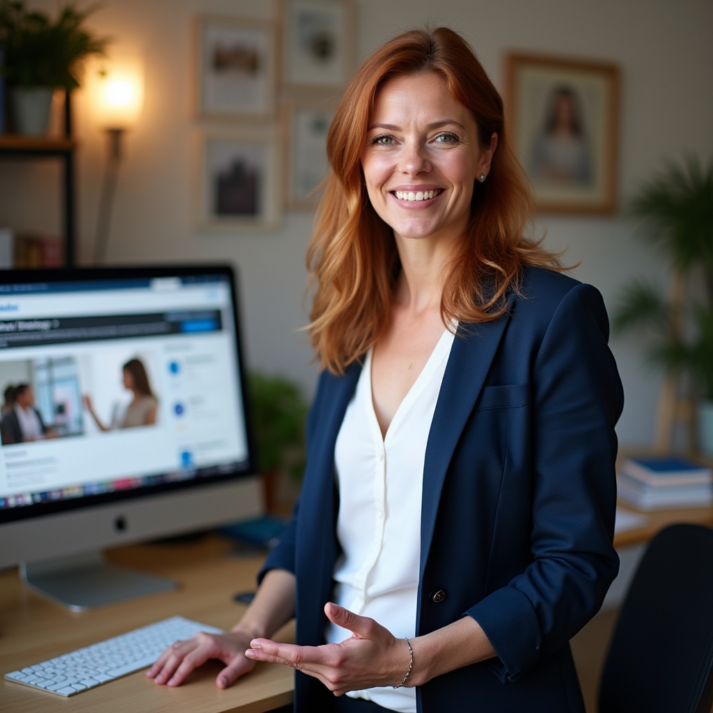Lektorka workshopu vysvětluje strategie osobního brandingu